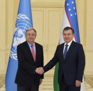Президент Мирзиёев принял Генсека ООН в Самарканде