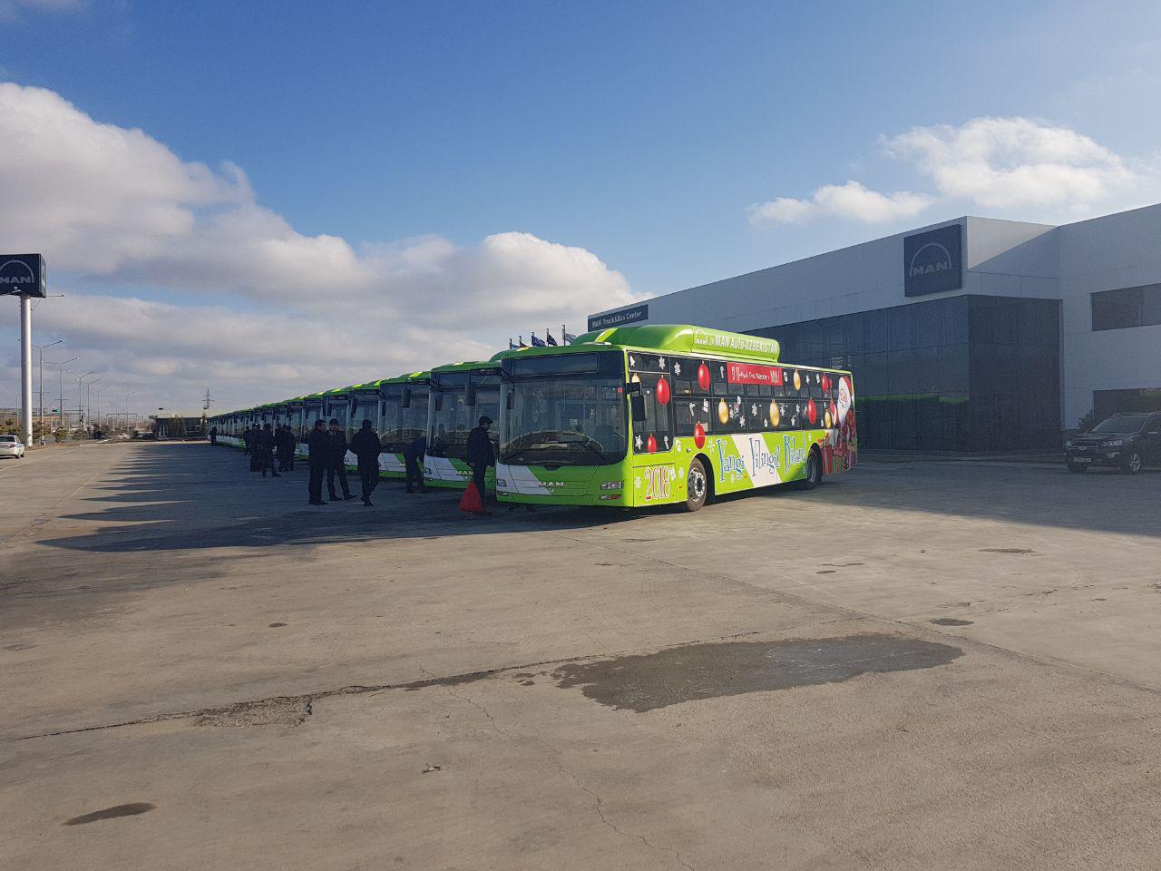 Первые 50 низкопольных автобусов MAN прибыли в Ташкент