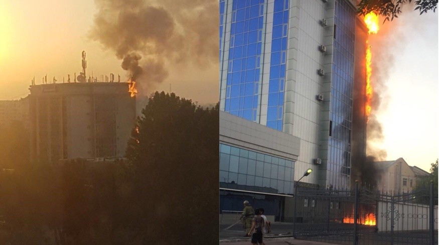 В Ташкентском бизнес-центре произошел пожар