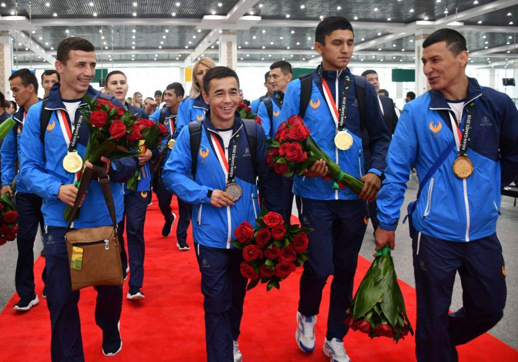 Ташкент встретил победителей Азиатских игр