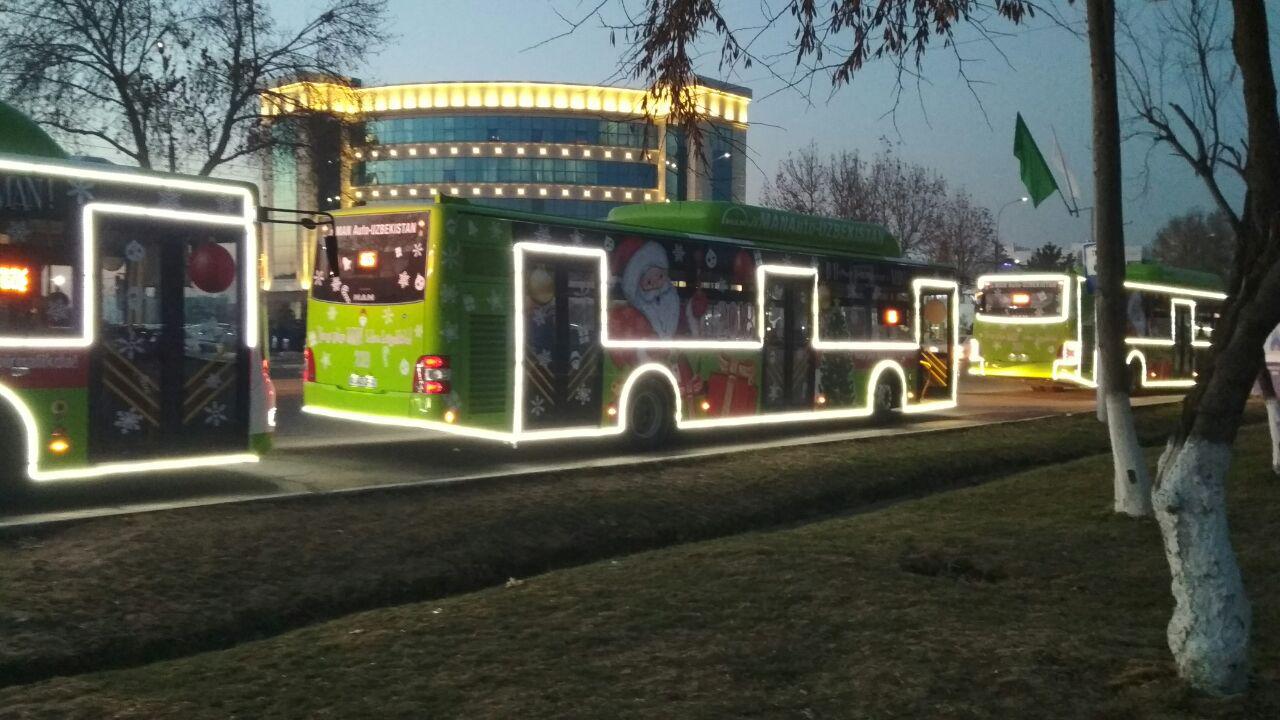 31 декабря автобусы в Ташкенте будут работать дольше