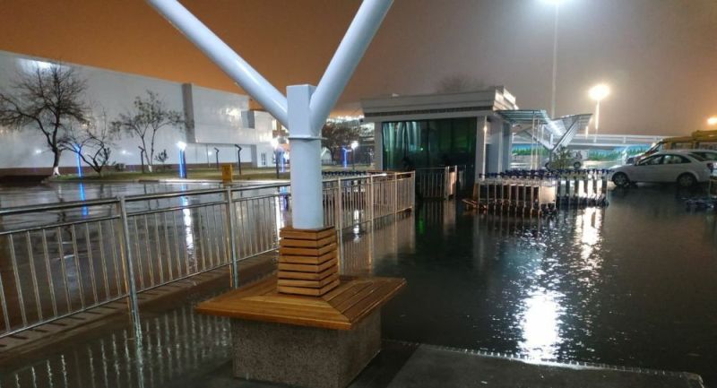 Новый терминал аэропорта «Ташкент» затопило