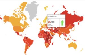 Ўзбекистон Коррупцияни қабул қилиш индексида ўз ўрнини яхшилади