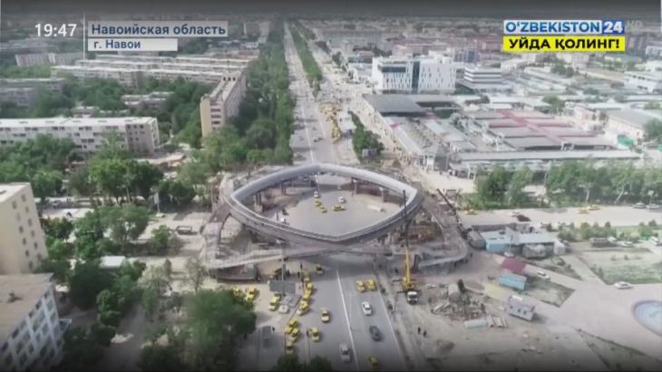 В Навои строят надземный мост стоимостью 15 млрд сумов