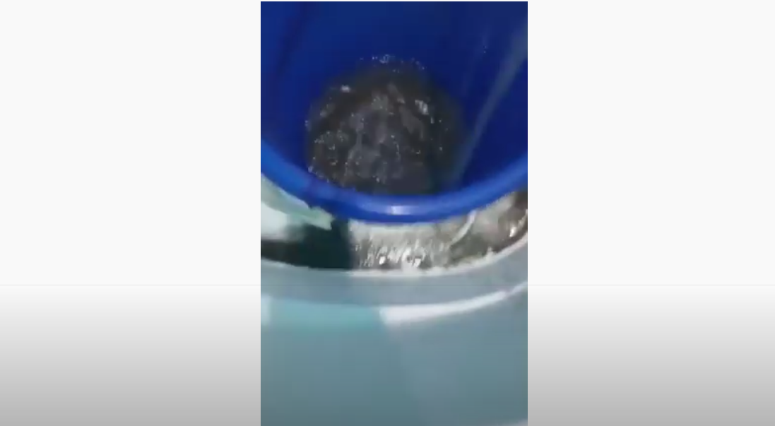 В махалле Шодлик в Термезе из кранов течет вода с грязью (видео)