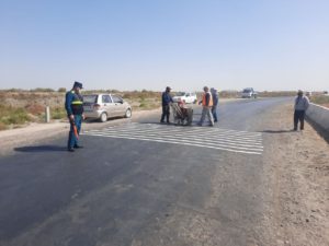 Бутун республика бўйлаб йўлларда шовқин полосаларини чизиш бошланди