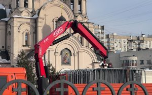 У церкви в Марьино усилили охрану перед завтрашними предпохоронными мероприятиями Алексея Навального