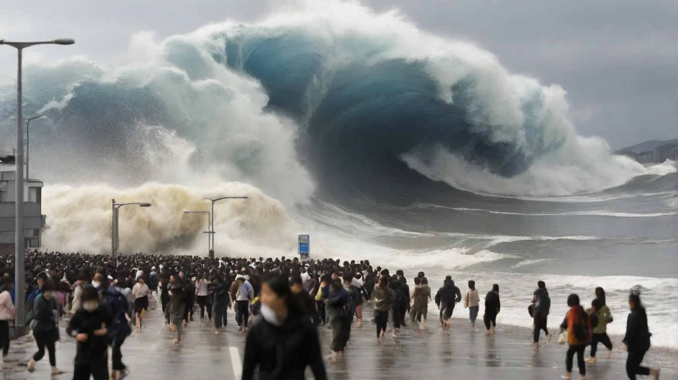 цунами япония